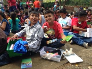 These two friends were full of smiles at a recent shoebox distribution in Nicaragua.