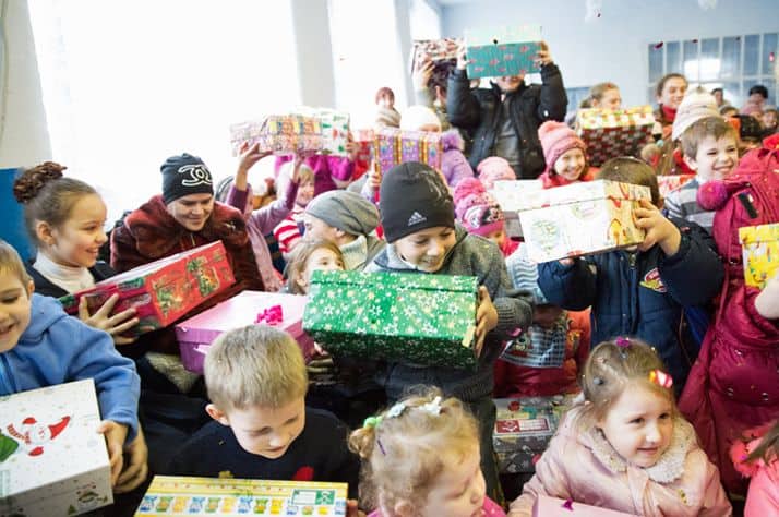 Children in Moldova (another eastern European country) receive shoebox gifts