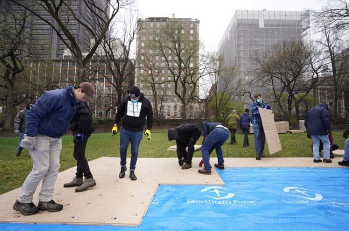 Our staff immediately began laying the foundation for the hospital.