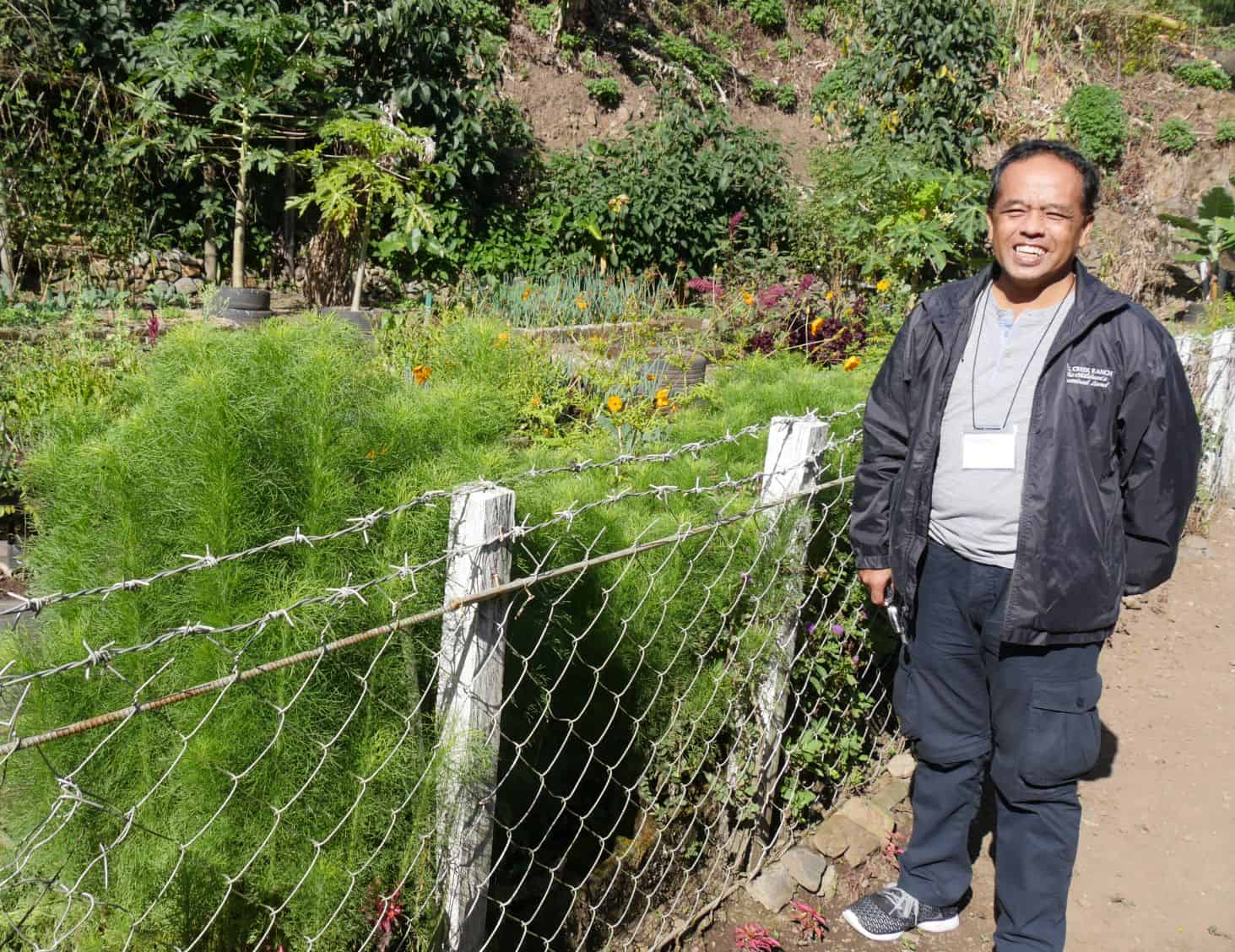This farm was destroyed by Typhoon Mangkhut. Pastor Manny works with Samaritan's Purse agricultural projects and also helps to run an orphanage.