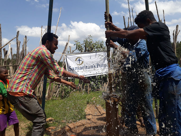 This repaired water pump from Samaritan’s Purse is providing clean water to the Korido community.