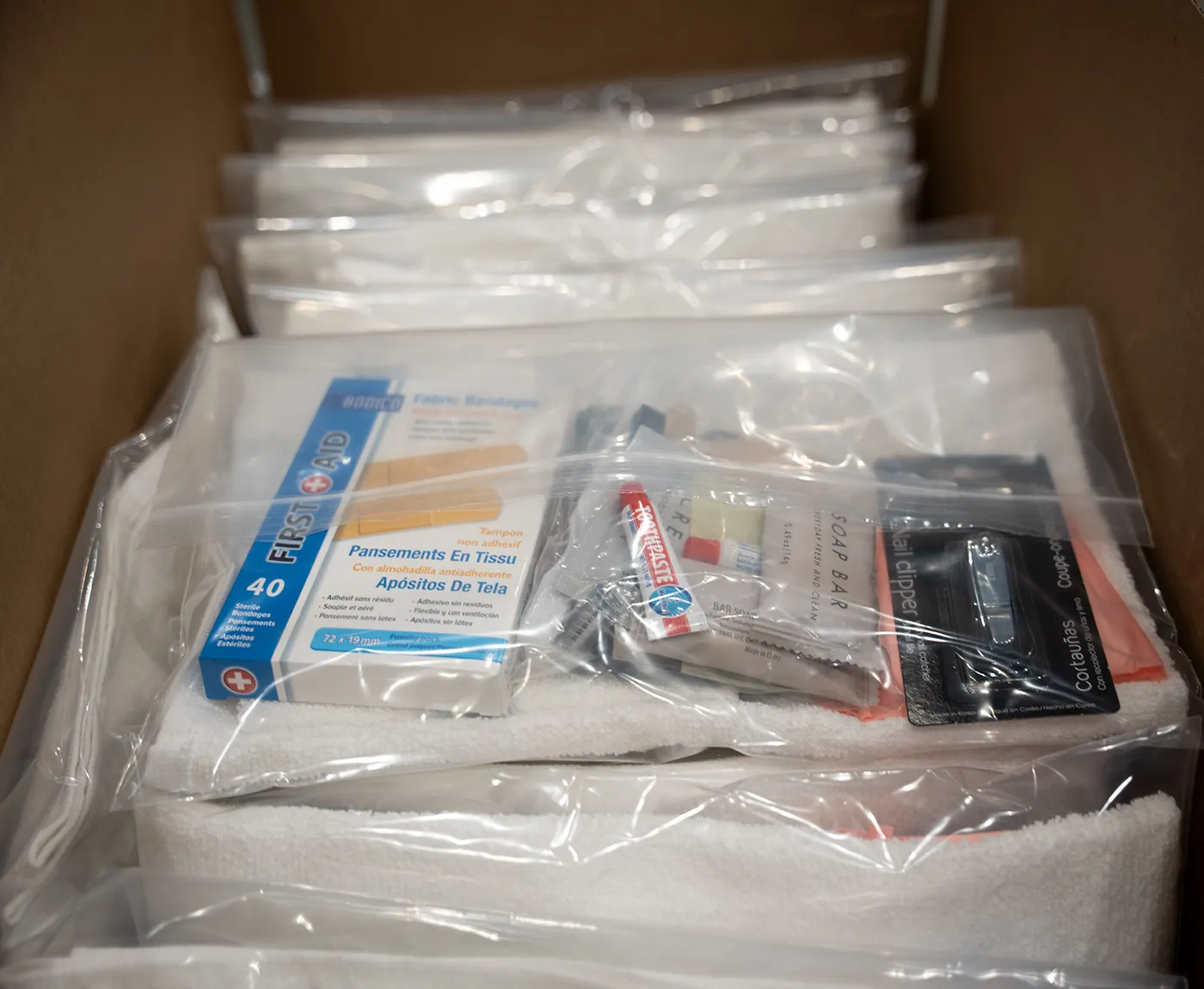 Cots and supplies for a Samaritan’s Purse Canada mass care center