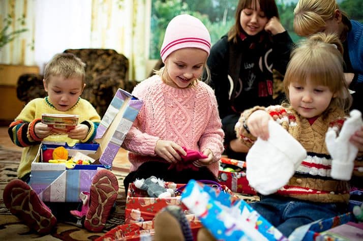 Children in Belarus are excited to receive Operation Christmas Child shoebox gifts.
