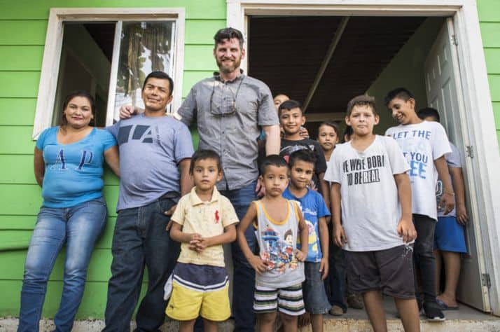 Edward Graham visited with Jesús, his family, and children at the feeding center where he serves in Mazatlan. The feeding center is one of 12 that got started with the help of Operation Christmas Child.