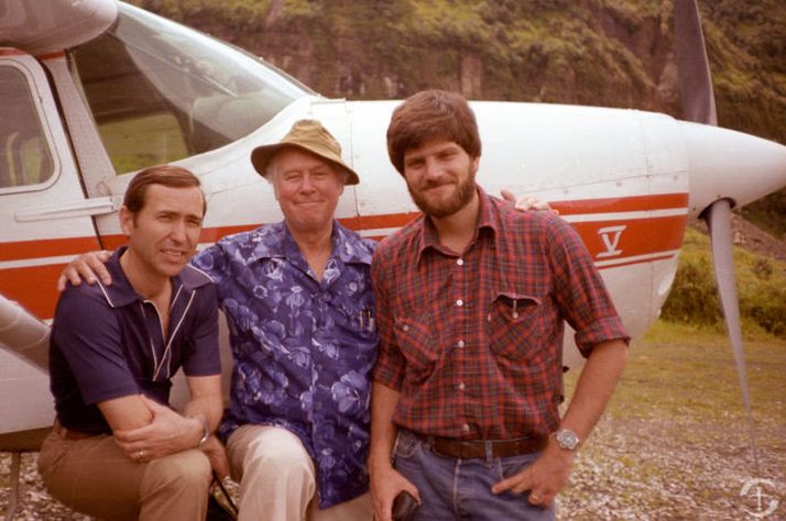 Dick Furman (left), Bob Pierce (center), and Franklin Graham in Papua New Guinea.