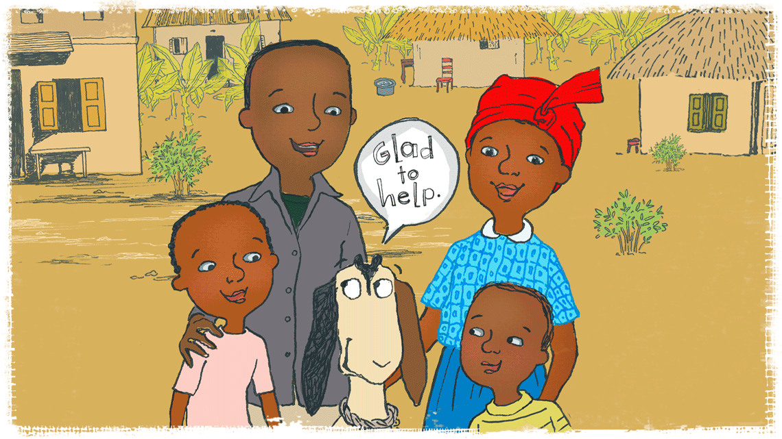 So now, struggling families and communities have these pretty cute animals to help break the cycle of poverty