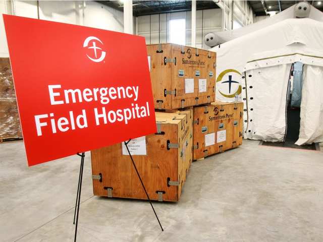 The emergency field hospital. DEAN PILING/POSTMEDIA