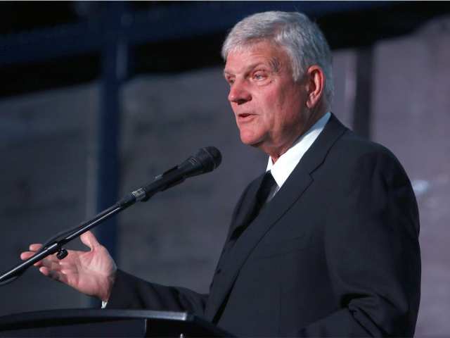 Franklin Graham, president and CEO of Samaritan’s purse and the Billy Graham Evangelistic Association, speaks at a dedication ceremony for the organization’s new warehouse on Friday, June 7, 2019. DEAN PILING / POSTMEDIA
