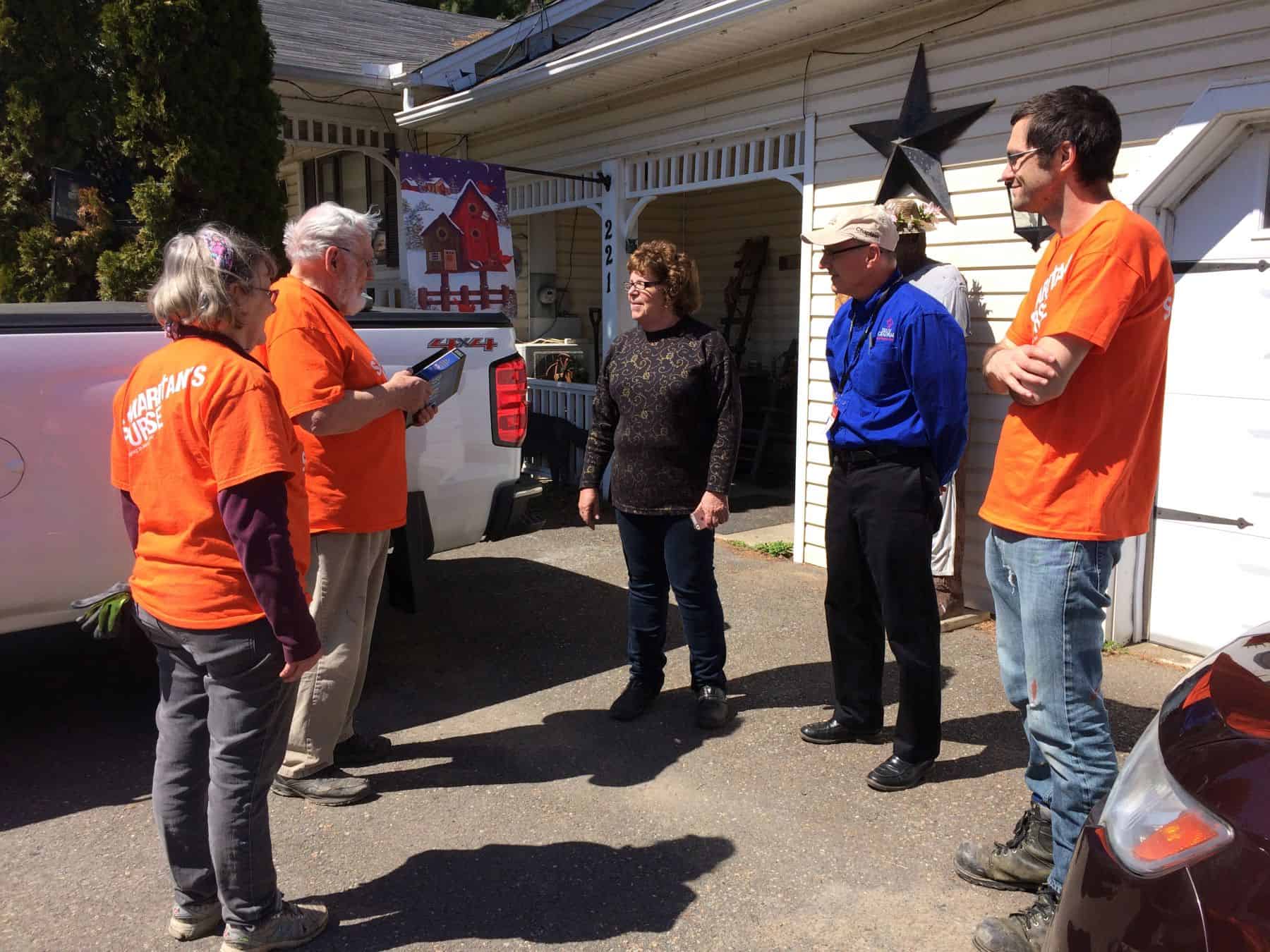 After our work at each job site is complete we also present each homeowner—if he or she is willing to receive it—with a Bible signed by the clean-up volunteers.