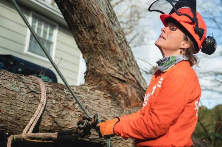 Rachel Olson flew from Alberta to join Samaritan's Purse cleanup efforts on P.E.I. (Brent Davis)