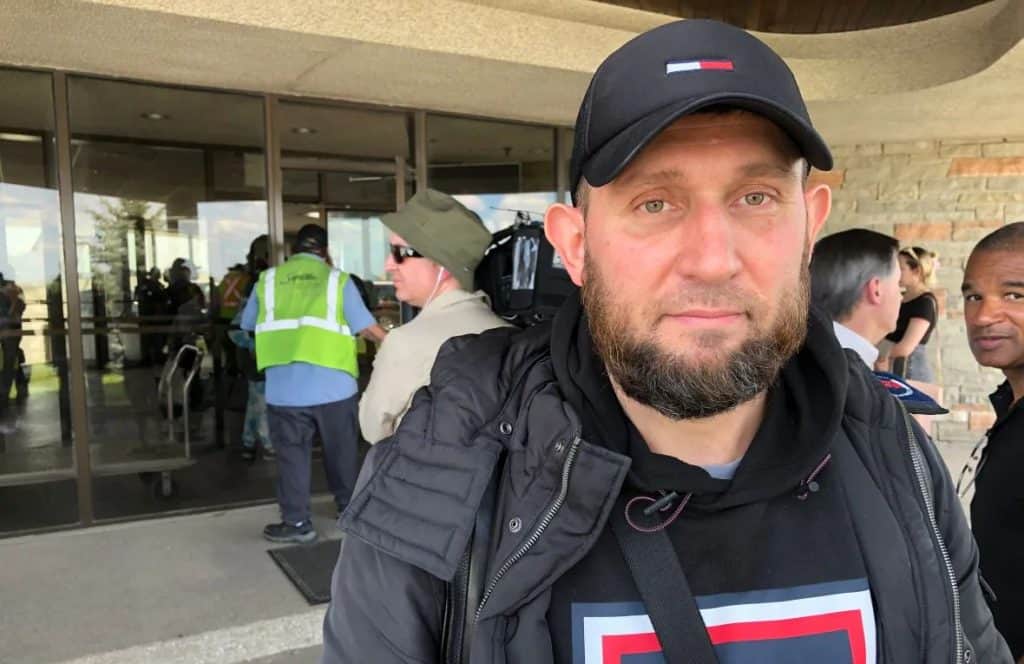 While he's grateful that his kids are safe, Volodymyr Rudskyy is thinking about the challenges that lie ahead with settlement, employment and a resolution to the conflict. (Paula Duhatschuk/CBC)